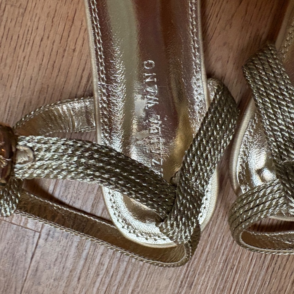 Azalea Wang Gold Flats Size 8 - image 2